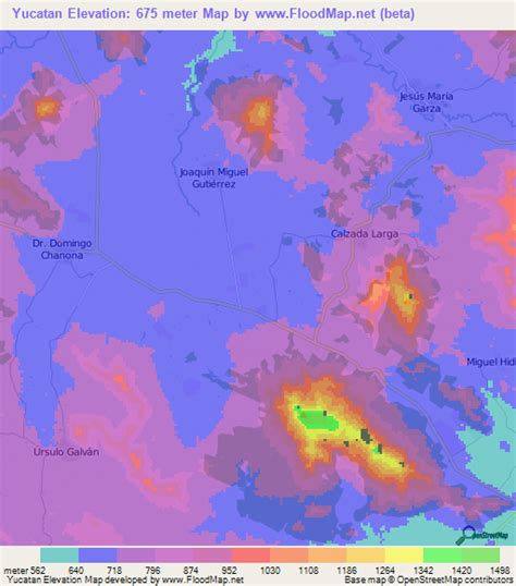 Elevation Of Yucatanmexico Elevation Map Topography Contour