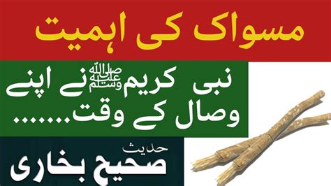 Miswak Ki Ahmiyat Miswak Ki Fazilat Miskat Ky Baray Me Hadees Nabvi