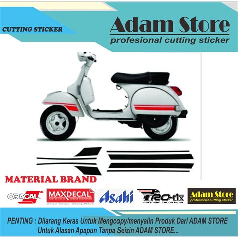 Jual Sticker Motor Vespa Sticker Motor Vespa Promo Sticker Cutting