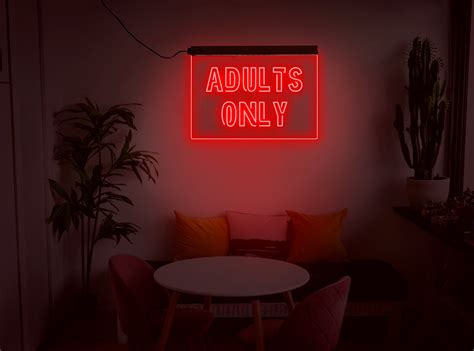 Adults Only Sign,adults Only Neon Sign,adults Only Led Sign,neon Sign ...