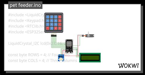 Pet Feeder Ino Wokwi ESP32 STM32 Arduino Simulator