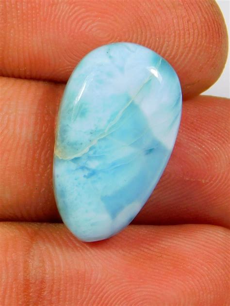 Karat Nat Rlich Pektolith Larimar Kost M Cabochon Unbehandelt