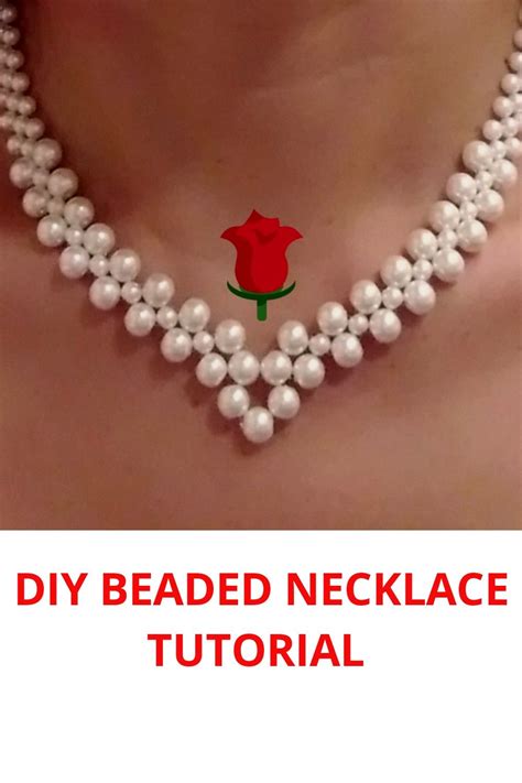 Diy Beaded Necklace Tutorial How To Make Pearl Beaded Necklace At Home