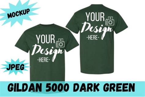 Front And Back Gildan 5000 Mockup Bundle Bundle · Creative Fabrica