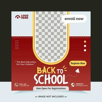 School Banner Psd Vector Art, Icons, and Graphics for Free Download