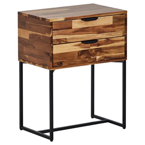 Maddison Lane Helena Acacia Wood Bedside Table Temple And Webster