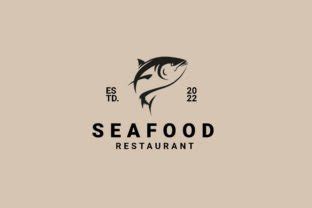 Seafood Restaurant Logo Design Template Graphic By Dyn Studio