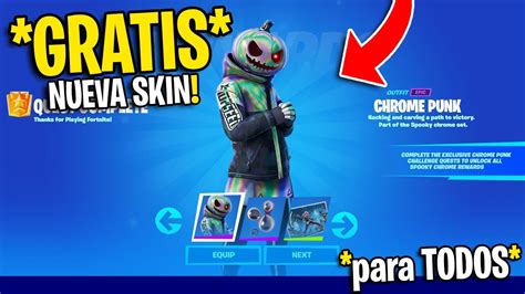 Como Conseguir Gratis La Nueva Skin De Halloween En Fortnite 🎁😱 Skin Gratis Para Todos Youtube