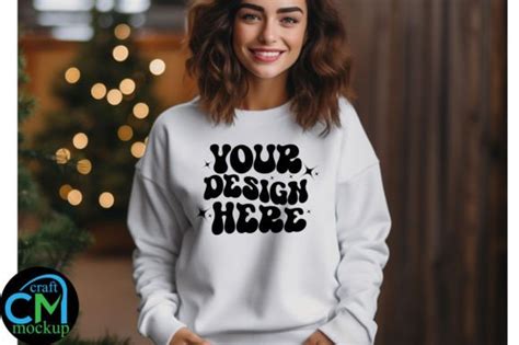 Gildan Woman Sweater Mockup Graphic By Craft Mockup Creative