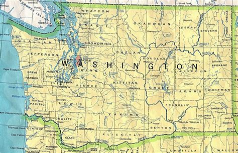 Map Of Washington State And Canada Secretmuseum