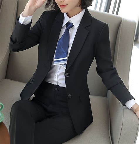 Formal Uniform Designs Blazers Set For Women Business Work Wear Suits With Dress And Jackets