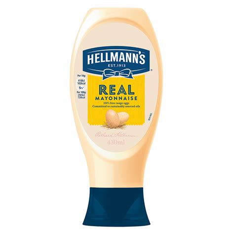 Hellmanns Real Squeezy Mayonnaise 430ml - Co-op