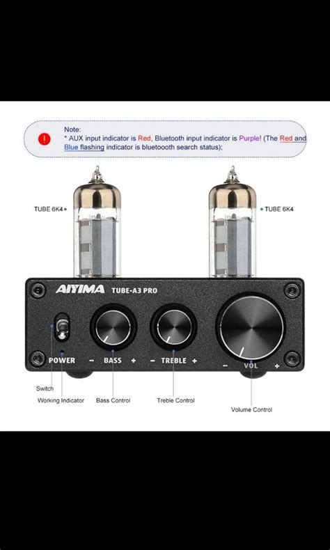 Aiyima Bluetooth K Vacuum Tubes Amplifier Audio Soundbars