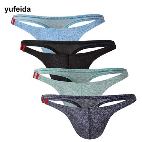 4pcs Mens Thongs Sexy Underwear Jockstraps G String Men Lingerie