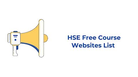 HSE Free Courses free Courses Websites - HSE Jobs