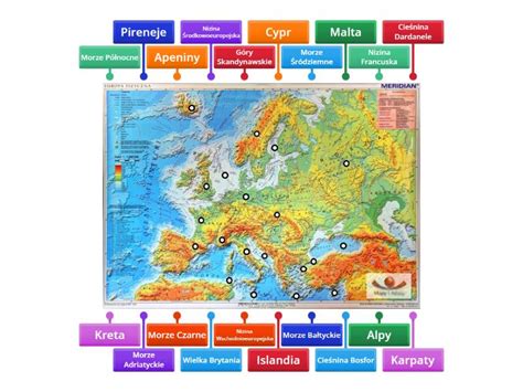 Mapa Fizyczna Klasa Europa Labelled Diagram