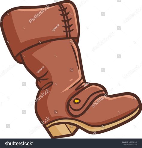 Cute Funny Pirate Boot Cartoon Style Stock Vector Royalty Free