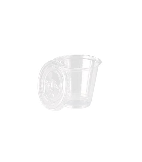 Pot Plastique Pet Transparent Avec Couvercle Plat H Mm Ml