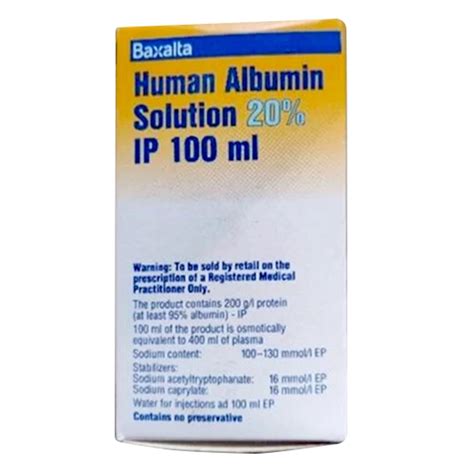 Human Albumin 20 EP Injection 100 Ml Price Uses Side Effects