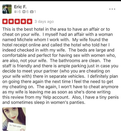 Funniest Yelp Review Ever Yelp Reviews Funny Women Names