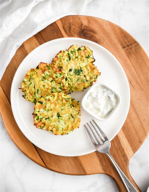 Air Fryer Zucchini Fritters Herbs Flour