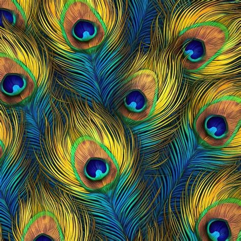 Premium AI Image | peacock feathers pattern