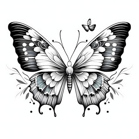 Diseño de tatuaje de mariposa Foto Premium