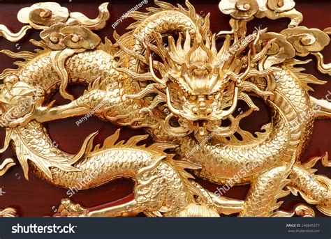 Golden Chinese Dragon Stock Photo 246845377 Shutterstock