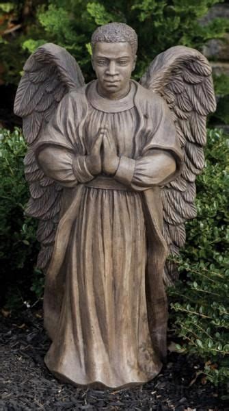 African American Garden Angel Male Statue Inches Garden Angels