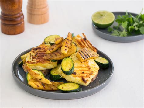 Grill Halloumi Mit Mango Und Zucchini Rezept Eat Smarter