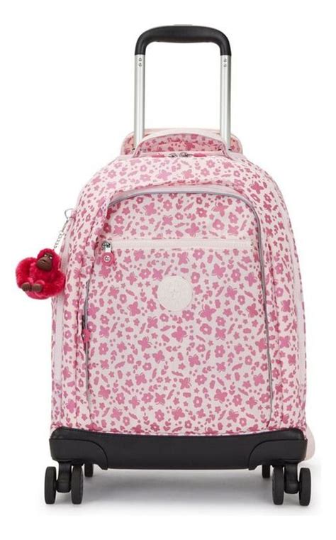 Mochila De Rodinhas Kipling New Zea Cor Magic Floral Em Mochila