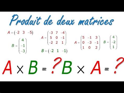 Calcul Du Produit De 2 Matrices YouTube