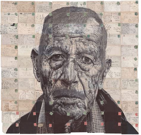 Monumental Ballpoint Pen Portraits Are Rendered On Vintage Collateral