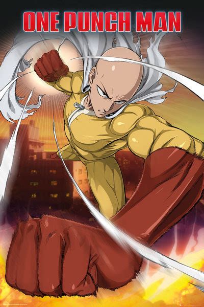 One Punch Man Saitama Poster Affiche All Poster Chez Europosters