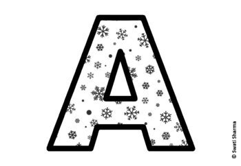 Winter Snowflakes Bulletin Board Letters Alphabet Posters School