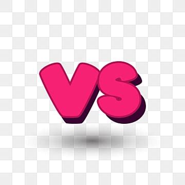 3d Vs Battle Text With Blue Red Beam Vs Versus 3dtext PNG