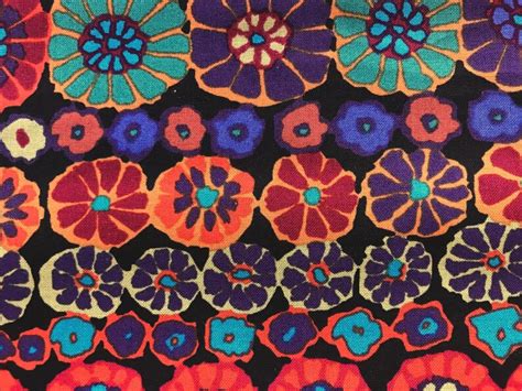 Row Flowers Dark Kaffe Fassett Kaffe Fassett Collective Etsy