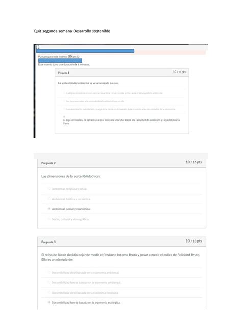 Gerencia Desarrollo Sostenible Quiz Gerencia De Desarrollo Sostenible