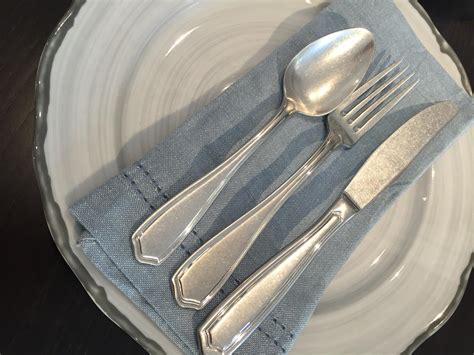 stonewashed flatware      good