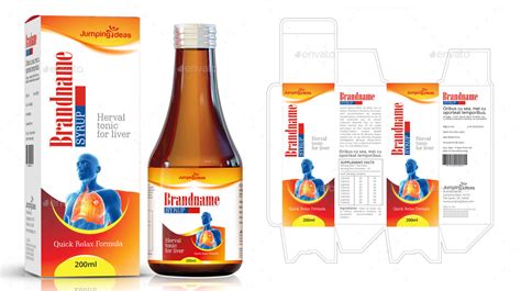 Syrup Label And Box Templates Graphic Design Resources Community