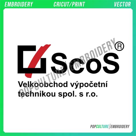 Scos - Official Logo for Embroidery & Vector • Pop Culture Embroidery ...