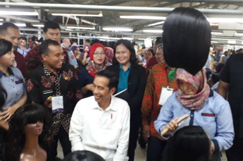 Buruh Pabrik Rambut Purbalingga Kaget Didatangi Jokowi Antara News