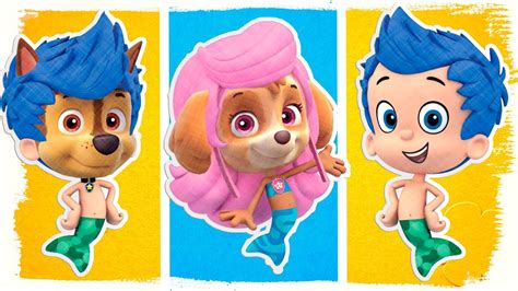 Paw Patrol As Bubble Guppies Coloring Pages Fun Coloring Book Videos