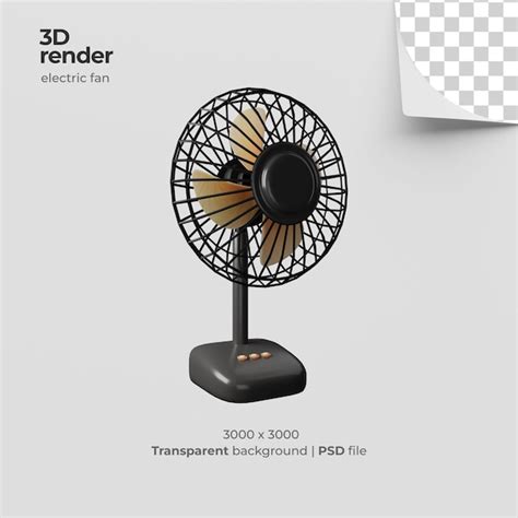 D Render Ventilador El Ctrico Con Fondo Transparente Archivo Psd Premium