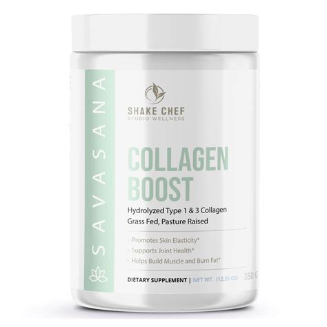 Collagen Boost Supplement Grass Fed Collagen Peptides Powder Shake Chef