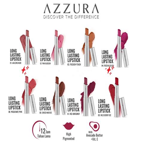 Jual AZZURA Long Lasting Lipstick 3gr Shopee Indonesia