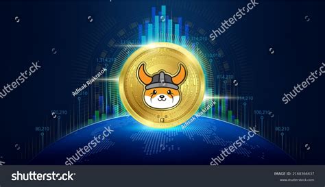 Floki Inu Coin Cryptocurrency Growth Chart Stock Vector (Royalty Free ...