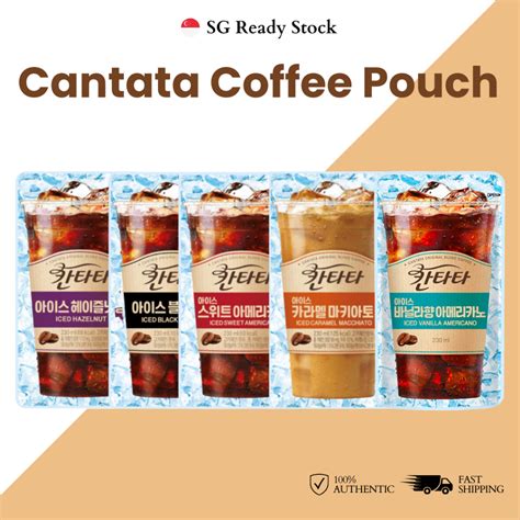 SG Stock Cantata Coffee Pouch 230ml Black Americano Caramel