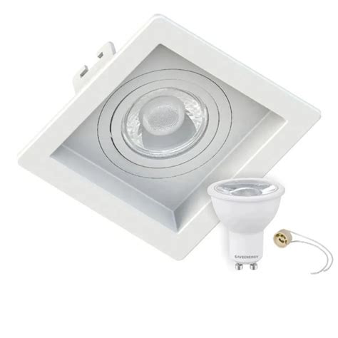 Spot Recuado Embutir Slim Mr16 Lâmpada Led Dicroica 4 5w 6000k A