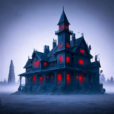 Premium AI Image | Scary Halloween haunted house